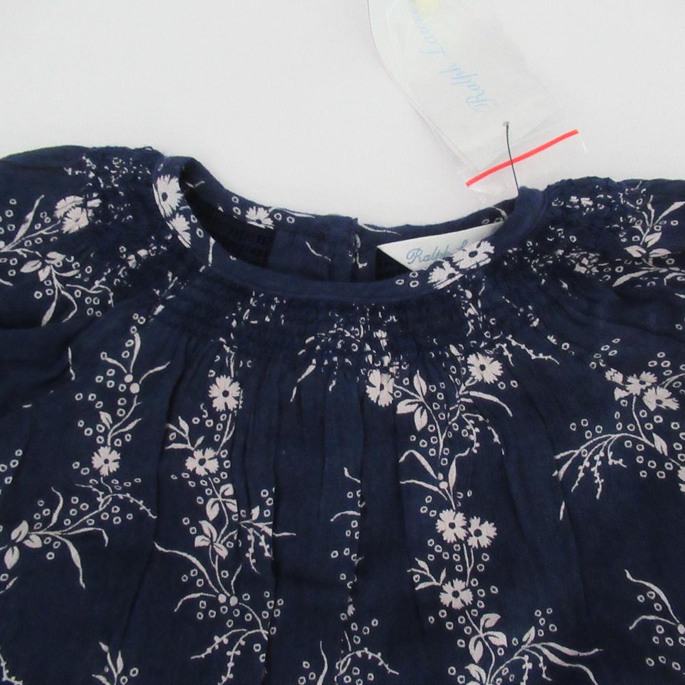 Ralph Lauren Infant Navy Blue Floral Dress Set NEW - Picture 5 of 7
